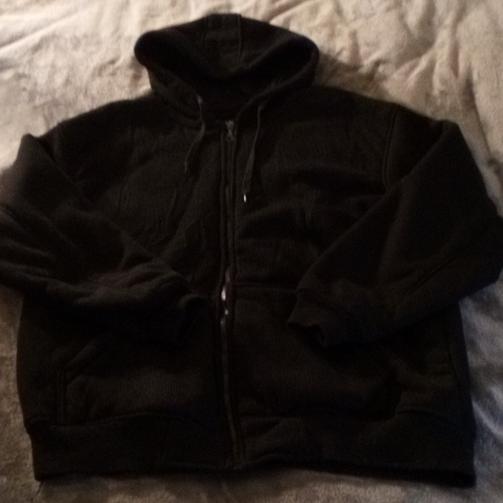 MAXXSEL MENS MED BLACK FLEECE HOODIE